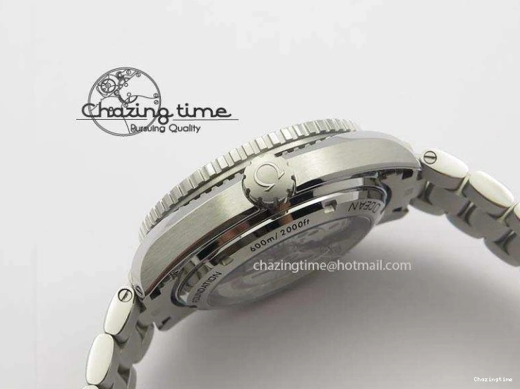 0523 Planet Ocean GMT 43.5mm V6F Goodplanet Orange Marker Blue Dial On SS Bracelet A ModernLook 8215